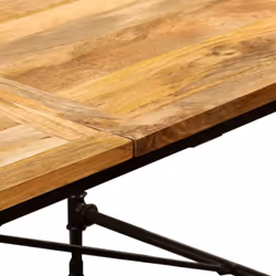 vidaXL Solid Mango Wood Dining Table 240cm Unique Home Kitchen Party Furniture - Additional view 8