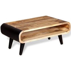 vidaXL Coffee Table Side Couch Living Room Table Desk Rough Mango Wood Brown