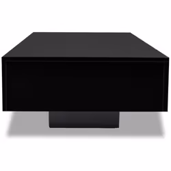 vidaXL Coffee Table High Gloss Black 115x55x31cm Modern Living Room Furniture
