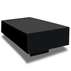 vidaXL Coffee Table High Gloss Black Living Room Furniture Telephone Stand
