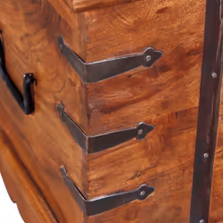 vidaXL Storage Chest Wooden Trunk Coffee Side Table Storage Box Solid Wood - 1 pcs
