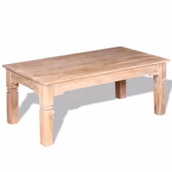 vidaXL Coffee Table Side End Table Tea Accent Couch Sofa Table Solid Wood - 110 cm