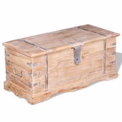 vidaXL Storage Chest Wooden Trunk Storage Box Coffee Side Table Acacia Wood - Additional view 5