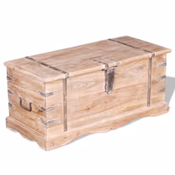 vidaXL Storage Chest Wooden Trunk Storage Box Coffee Side Table Acacia Wood - Additional view 6