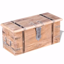 vidaXL Two Piece Storage Chest Set Wooden Trunk Coffee Side Table Acacia Wood - Additional view 4