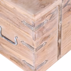 vidaXL Two Piece Storage Chest Set Wooden Trunk Coffee Side Table Acacia Wood - Additional view 5