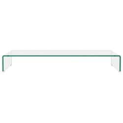 vidaXL TV Stand/Monitor Riser TV Console Unit Entertainment Centre Glass Clear