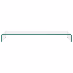 vidaXL TV Stand/Monitor Riser TV Console Unit Entertainment Centre Glass Clear