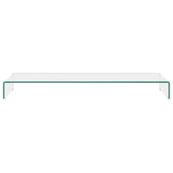 vidaXL TV Stand/Monitor Riser TV Console Unit Entertainment Centre Glass Clear