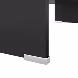 vidaXL TV Stand/Monitor Riser TV Console Unit Entertainment Centre Glass Black - Additional view 4