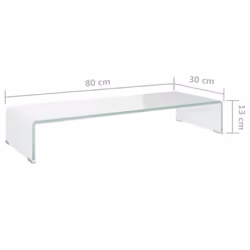 vidaXL TV Stand/Monitor Riser TV Console Unit Entertainment Centre Glass Green - Additional view 4