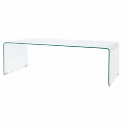 vidaXL Coffee Table Side End Table Living Room Furniture Tempered Glass Clear