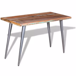 vidaXL Dining Dinner Table Wooden Kitchen Furniture Home Solid Reclaimed Wood - Additional view 4