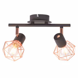 VidaXL 244394, 2 bulb(s), E14, Black, Copper