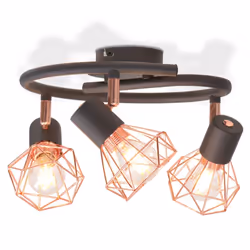 VidaXL 244395, 3 bulb(s), E14, Black, Copper