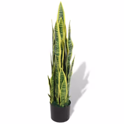 vidaXL Artificial Sansevieria Plant with Pot 90cm Green Indoor Lifelike Fake
