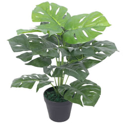 vidaXL Artificial Monstera Plant with Pot 45cm Green Lifelike Realistic Fake