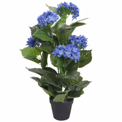 vidaXL Artificial Hydrangea Plant with Pot 60cm Blue Realistic Fake Lifelike
