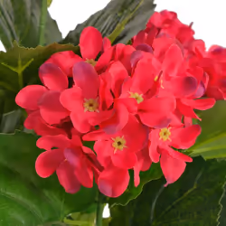 vidaXL Artificial Hydrangea Plant with Pot 60cm Red Realistic Fake Lifelike