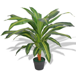 vidaXL Artificial Dracaena Plant with Pot 90cm Green Fake Lifelike Indoor