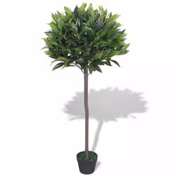 vidaXL Artificial Bay Tree Plant with Pot 125cm Green Fake Lifelike Indoor