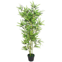 vidaXL Artificial Bamboo Plant with Pot 120cm Green Fake Lifelike Indoor Decor