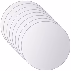 vidaXL 8x Mirror Tiles Round Glass Frameless Design Bedroom Bathroom Decor