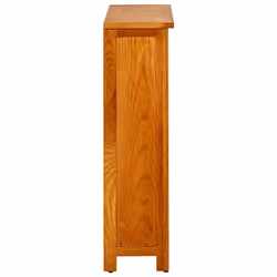 vidaXL Solid Oak Wood 3-Tier Bookcase 70x22.5x82cm Bookshelf Display Stand - Additional view 4