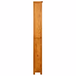 vidaXL Solid Oak Wood 6-Tier Bookcase Brown Bookshelf Display Stand Cabinet