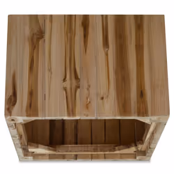 vidaXL Genuine Teak Coffee Table 50x50x35cm Beige Side Living Room Furniture - Additional view 4