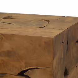 vidaXL Genuine Teak Coffee Table 50x50x35cm Brown Side Living Room Furniture - Additional view 4