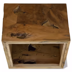 vidaXL Genuine Teak Coffee Table 50x50x35cm Brown Side Living Room Furniture - Additional view 5