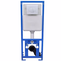 vidaXL Wall Hung Toilet with Concealed Cistern Ceramic White Bathroom WC Seat - Additional view 8