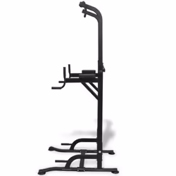 vidaXL Power Tower 182-235cm Dip Station Pull-Up Bar Weightlifting Machine