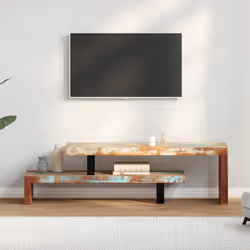 vidaXL Solid Reclaimed Wood TV Stand Unit Side Cabinet Sideboard Removable Top