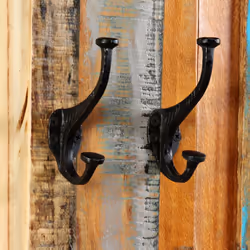 vidaXL 2x Solid Wood Coat Racks Reclaimed 38x100 cm Clothes Hook Hanger Stand - Additional view 5