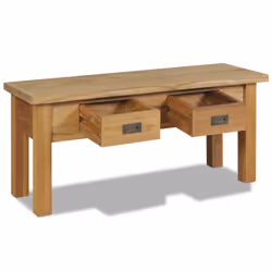 vidaXL Hall Bench Solid Teak 90x30x40 cm Entryway Storage Cabinet TV Unit Home - Additional view 2