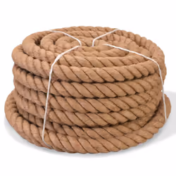 vidaXL Rope 100% Jute 20mm 50m Boat Rope Cable Wire Decking Lifting Swing