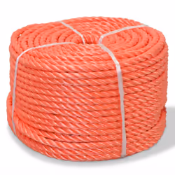 vidaXL Twisted Rope Garden Workshop Line Work Rope Boat Rope Polypropylene - 100 m/ 12 mm