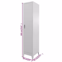 vidaXL Locker Cabinet Industrial Office Changing Room Storage Organiser Unit - Additional view 8