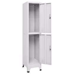 vidaXL Locker Cabinet with 2 Compartments Industrial Office Storage Organiser - Additional view 2
