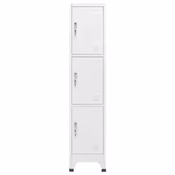 vidaXL Locker Cabinet with 3 Compartments 38x45x180cm Changing Room Storage