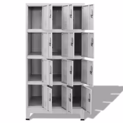 vidaXL Locker Cabinet with 12 Compartments Home Indoor Wardrobe Shelf Storage - Additional view 2