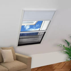 vidaXL Plisse Insect Screen for Windows Aluminium 80x120cm with Shade Curtain