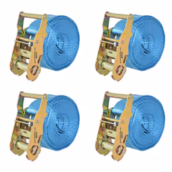 vidaXL 10x/4x Ratchet Tie Down Straps 4 Tonnes Tool Blue/Orange Multi Sizes - blue, 6 m x 38 mm/ 4 pcs