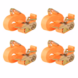 vidaXL 10x/4x Ratchet Tie Down Straps 4 Tonnes Tool Blue/Orange Multi Sizes - orange, 6 m x 25 mm/ 4 pcs