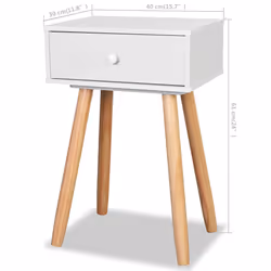 VidaXL 244740 nightstand/bedside table Brown, White - Additional view 8