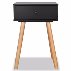 VidaXL 244741 nightstand/bedside table Black, Brown - Additional view 4