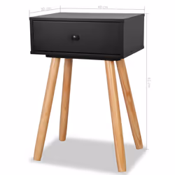 VidaXL 244741 nightstand/bedside table Black, Brown - Additional view 8