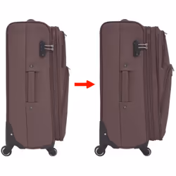 vidaXL 3 Piece Soft Case Trolley Set Coffee Wheeled Travel Luggage Suitcase - Additional view 5